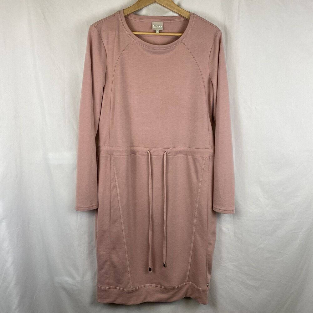 Truworths Pink Mauve Long Sleeve Cinch Waist Shirt dress Size M US 6-8